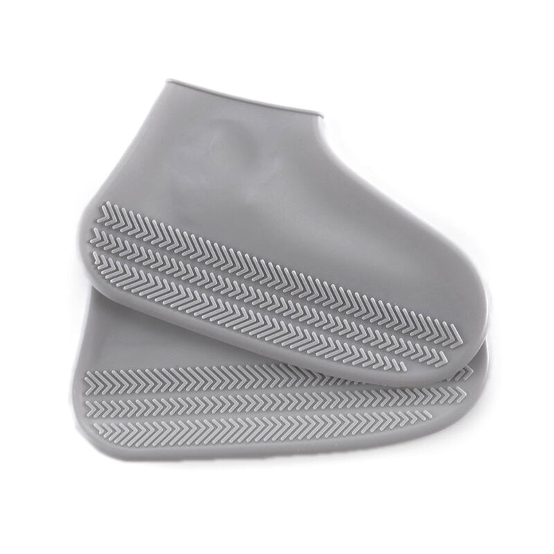 1 Paar Waterdichte Regen Schoenen Covers Regen Boot Herbruikbare Anti-Slip Rubber Regen Overschoenen Outdoor Wandelschoenen Accessoires 2022: grey / M
