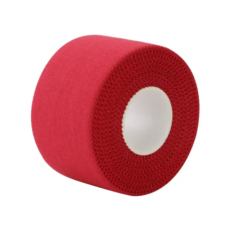 1pc atletische sport witte katoenen tape zaagtand zelfklevend verband voor spierknie pols vingers wrap bescherming spierondersteuning: Rood