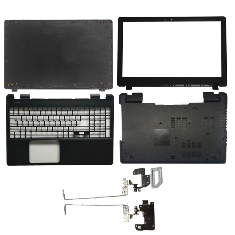 Cubierta trasera LCD para ACER E5-571 E5-571G E5-551 E5-551G Z5WAH, bisel frontal, reposamanos, parte superior e inferior, bisagras, para ACER E5-521, E5-511, E5-531, Z5WAH