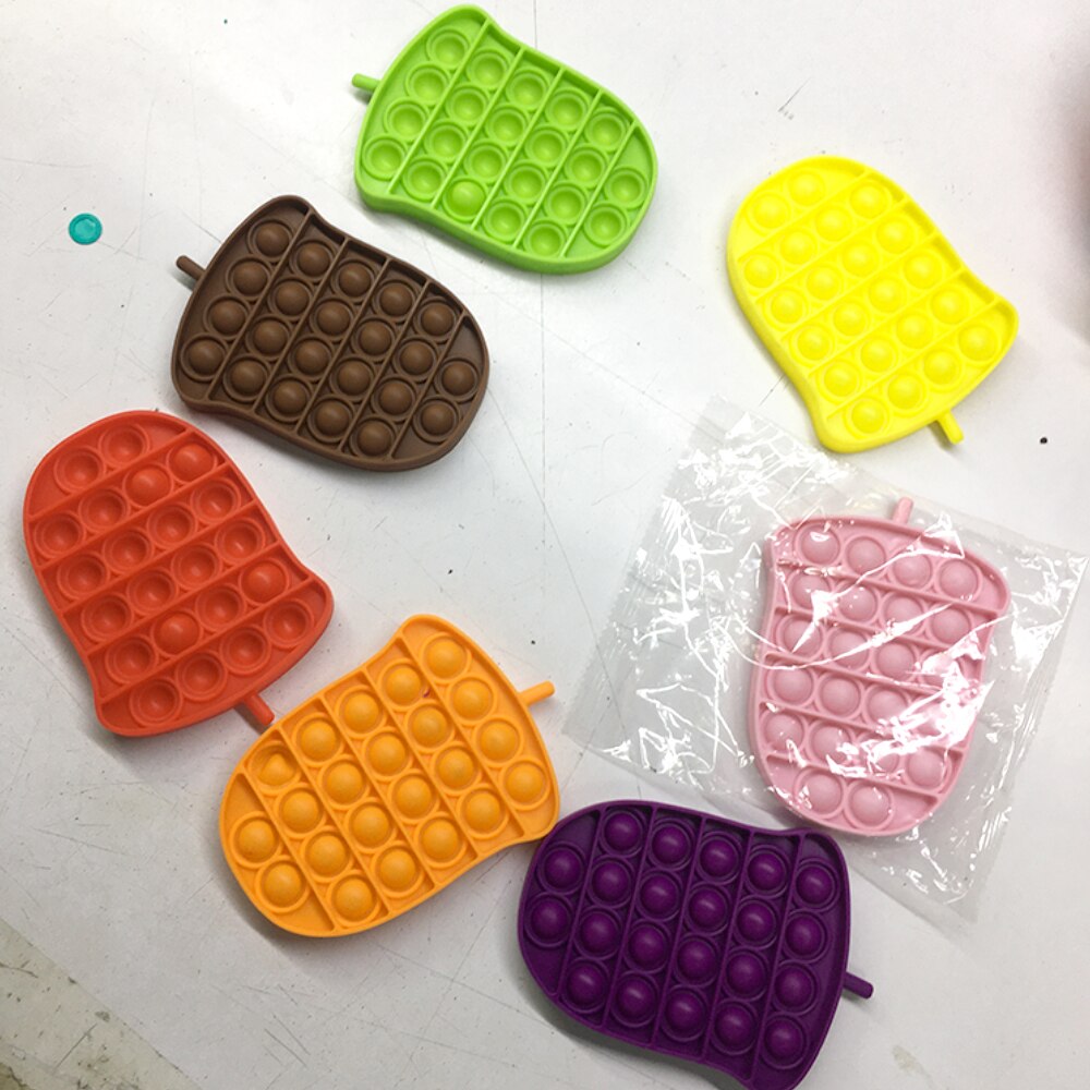 Fruit Silicone Bubbles Sensory Soft Autism Anti-stress Toys Early Education Puzzle Relieve Stress Squeeze Toy