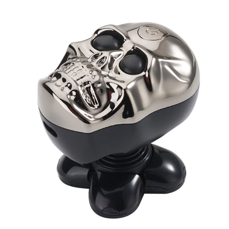 Halloween crâne rasoir électrique 6 en 1 tête chauve rasoir 5D rasoir rotatif multifonctionnel tondeuse à barbe nez oreille tondeuse pour hommes: Argent
