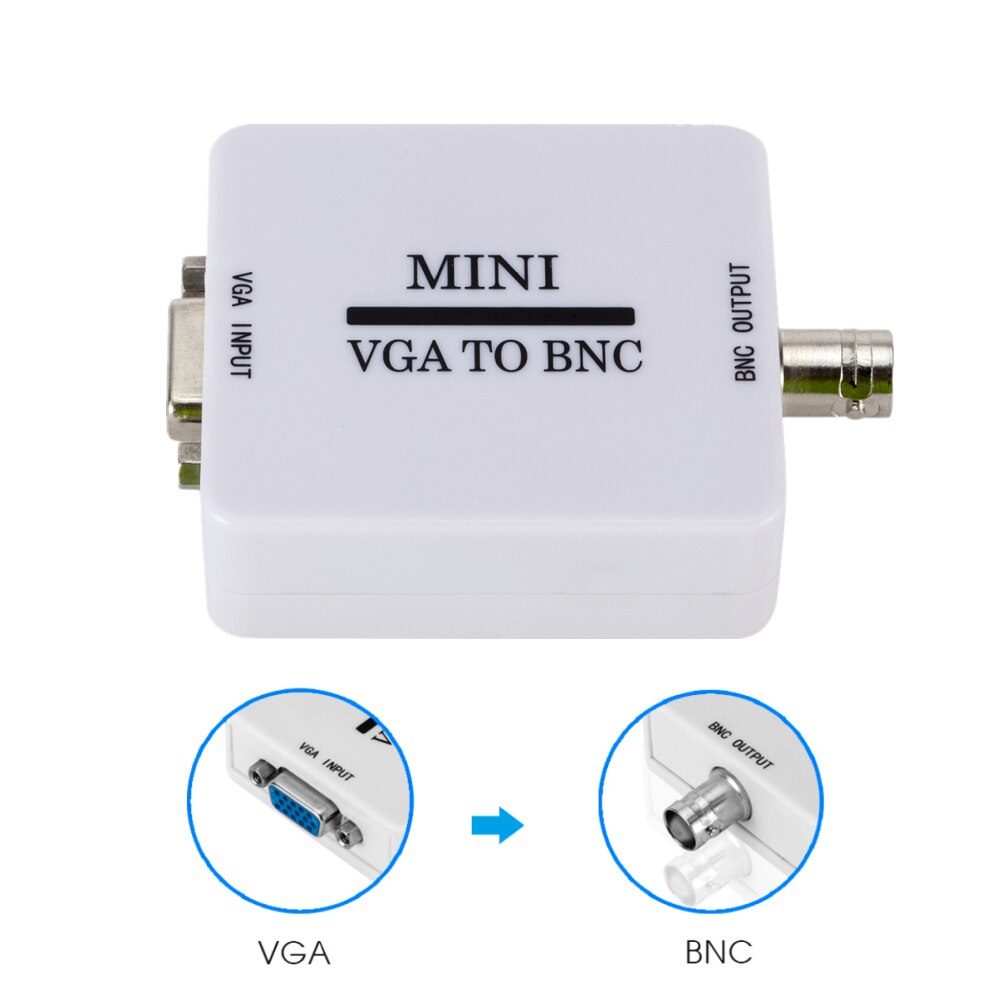PzzPss – adaptateur vidéo Mini HD 1080P VGA vers BNC, boîtier convertisseur Composite VGA vers BNC, boîtier de commutation numérique pour moniteur HDTV