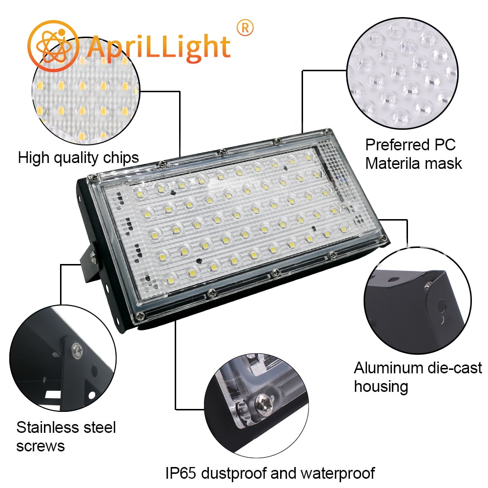 100W Led Flood Light AC 220V 230V 240V Outdoor Floodlight Spotlight IP65 Waterproof LED Street Lamp Landscape Lighting