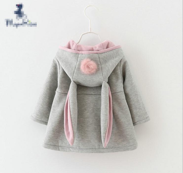 Korean Style Baby Girl Coat Kids Winter Autumn Jackets Kids Clothes 3 Colors Available Clothing Outerwear: grey / 3T