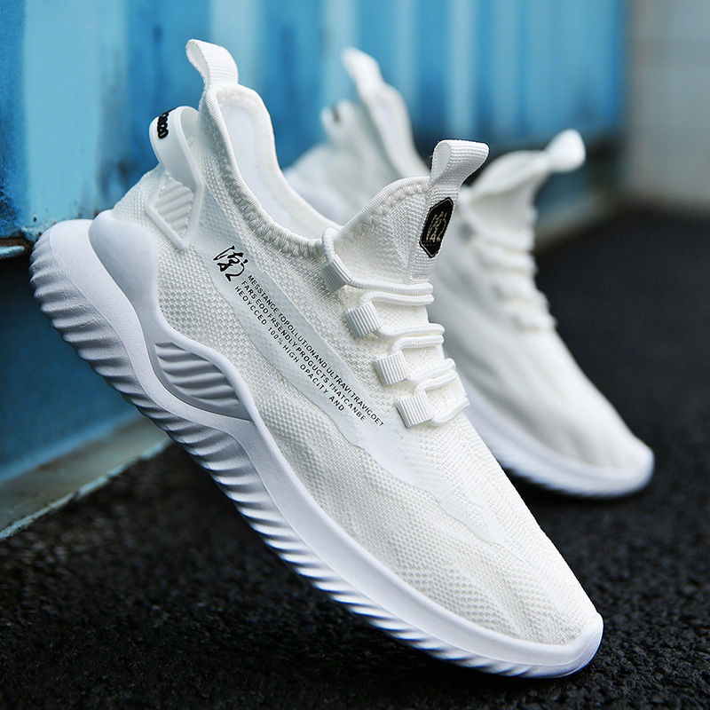 Zomer Ademende Mannen Witte Sport Casual Schoenen Sneakers Heren Schoenen Mode Mesh Wandelschoenen Tenis Masculino
