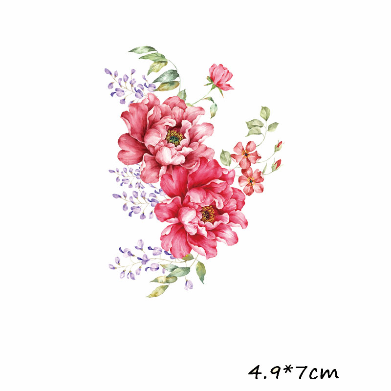 Ijzer Op Transfer Patches Kleurrijke Bloemen Warmte-Afdichting Patch Jongen Meisje Kleding Stickers Streep T-shirt Sticker Diy Applique F: 05