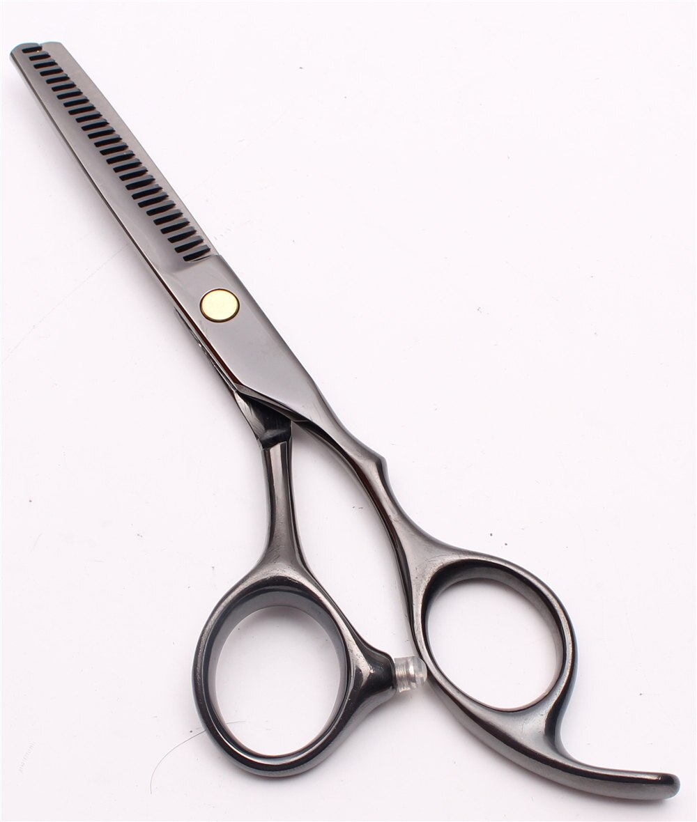 5.5" 16cm JP Steel Engraving Brand Black Cutting Shears Thinning Scissors Hairdressing Scissors Hair Scissors C1005: C1005 Hei T 5.5N