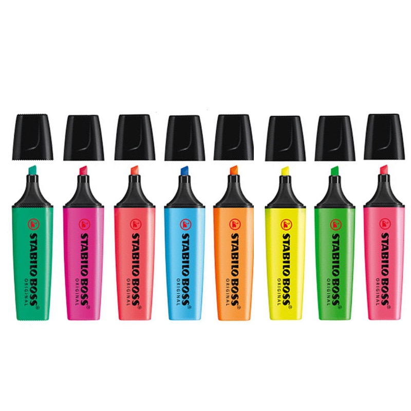 STABILO – stylo Fluorescent 9 couleurs, 1 pièce, marqueur
