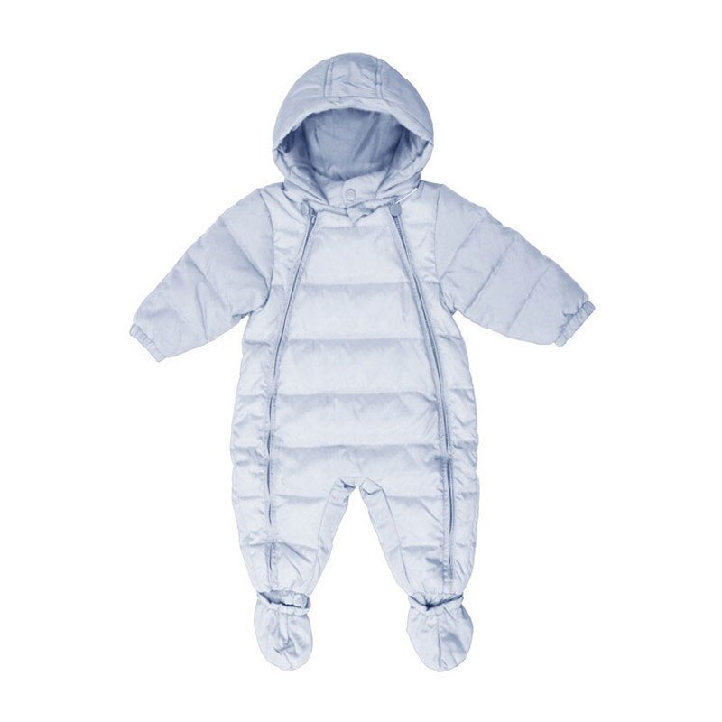 Snowsuit for Newborns Baby Boy Girl Warm Winter Down Coats Outerwear Sport Infant Baby Clothes Hooded Jackets 90% Duck Feather: light blue / 3M