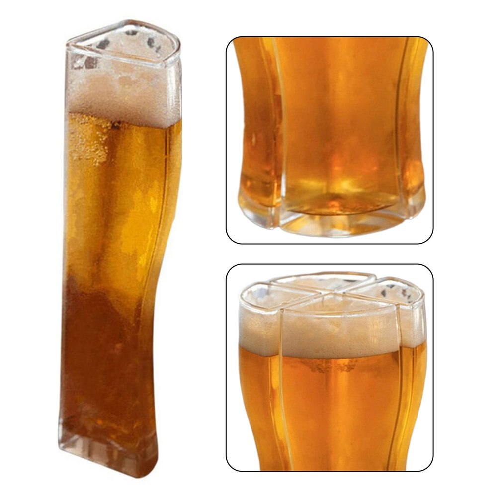 Super Schooner Beer Glasses Mug Cup Separable 4 Part Large Capacity Thick Beer Mug Glass Transparent for Club Bar Party