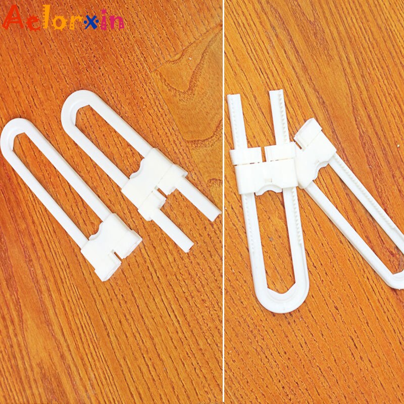 1Pcs Child Protection U-shaped Cabinet Lock Adjustable Length Baby Safety Kids Safety Drawer Cupboard Lock for Cabinet Castle