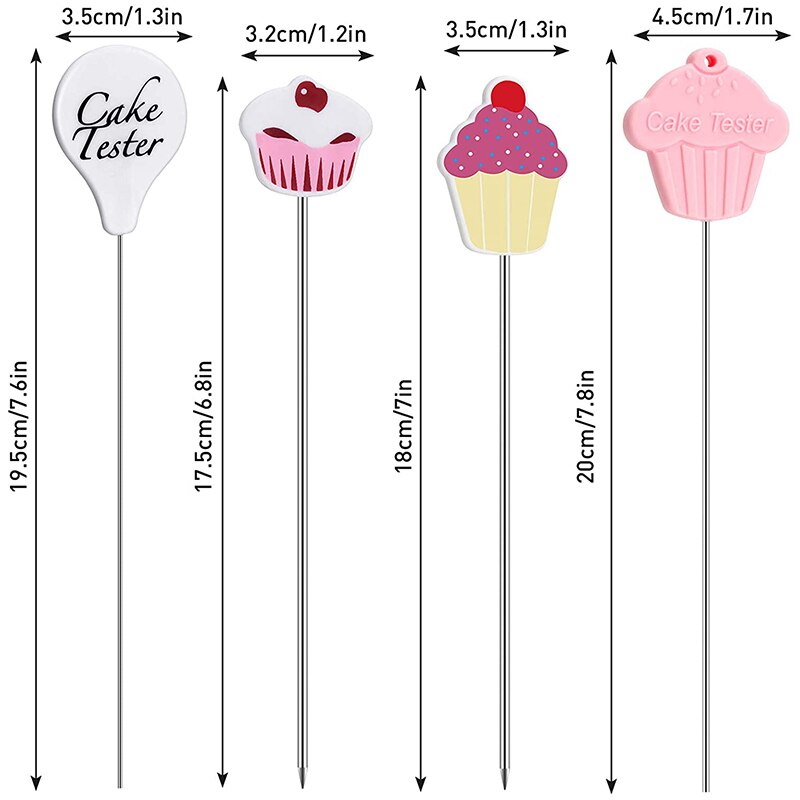 Cake Tester Needles Stainless Steel Reusable Cake Needles Cake Tester Skewer Needles for Kitchen Home Bakery Tools