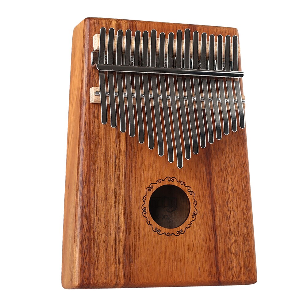 Kalimba-instrumento Musical de madera, 17 teclas, Pulgar, Piano, instrumentos musicales con martillo de afinación, pegatinas