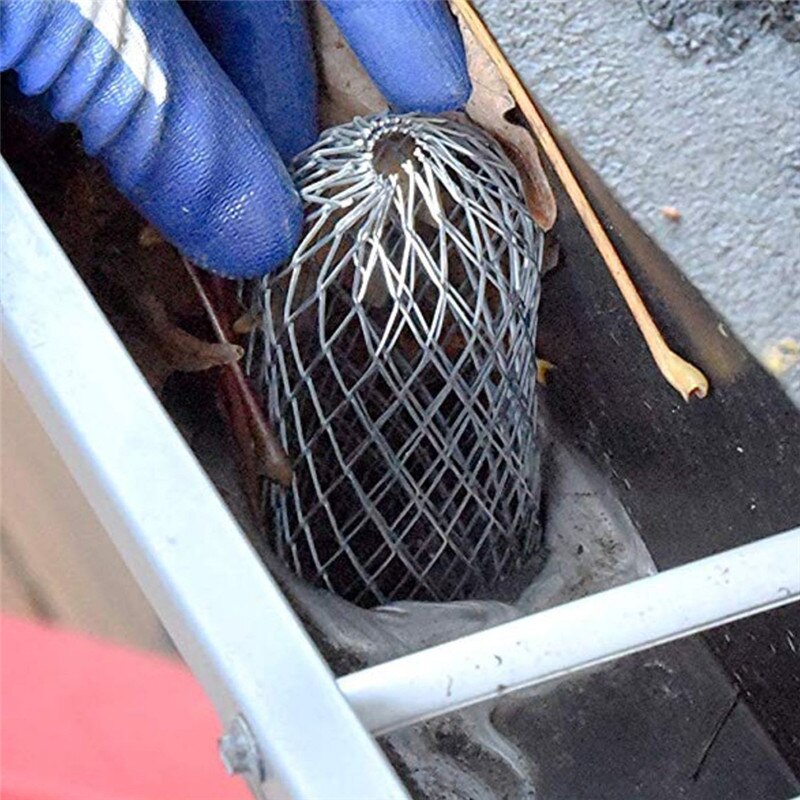 4 stk/sæt tagrender ballonbeskyttelsesfiltre nedløbsrør stopper bladafløb af aluminium regnvandafløbsfilter
