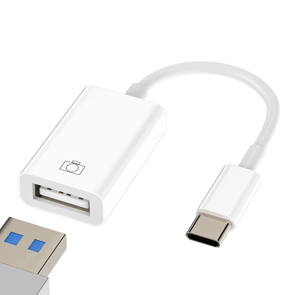 Type c To USB OTG Converter Adapter for Type C Phone Adapter Mouse Keyboard Charging U Disk Camera CardReader Data Converter OTG: WHITE