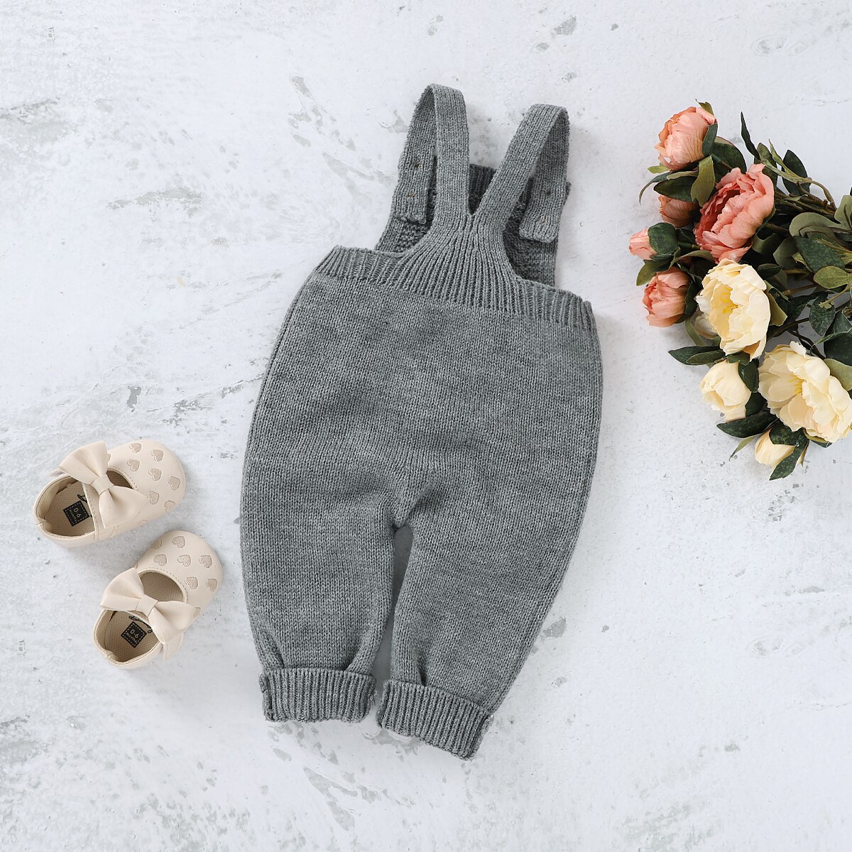 0-24M Infant Baby Girl Boy Jumpsuit Knited Tops Sleevless Solid Backless Romper Winter Autumn Overalls One Piece