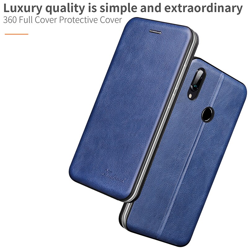 Magnetische Plain Flip Case Voor Oneplus 7 Pro 7 T Pro Lederen Card Holster Stand Book Cover