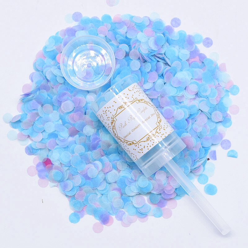 1Pcs Confetti Push Poppers Wedding Bridal Shower Mixed Push Pop Paper Confetti Baby Shower Unicorn Birthday Party Decorations: 9