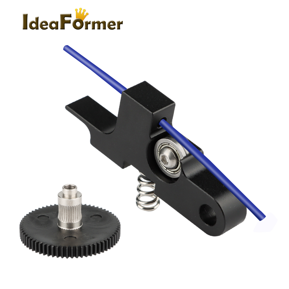 Brazo tensor extrusor Titan Aero mejorado para artillería Genius Sidewinder X1, totalmente metálico, 1,75mm, extrusora de pieza de impresora 3D negra y plateada