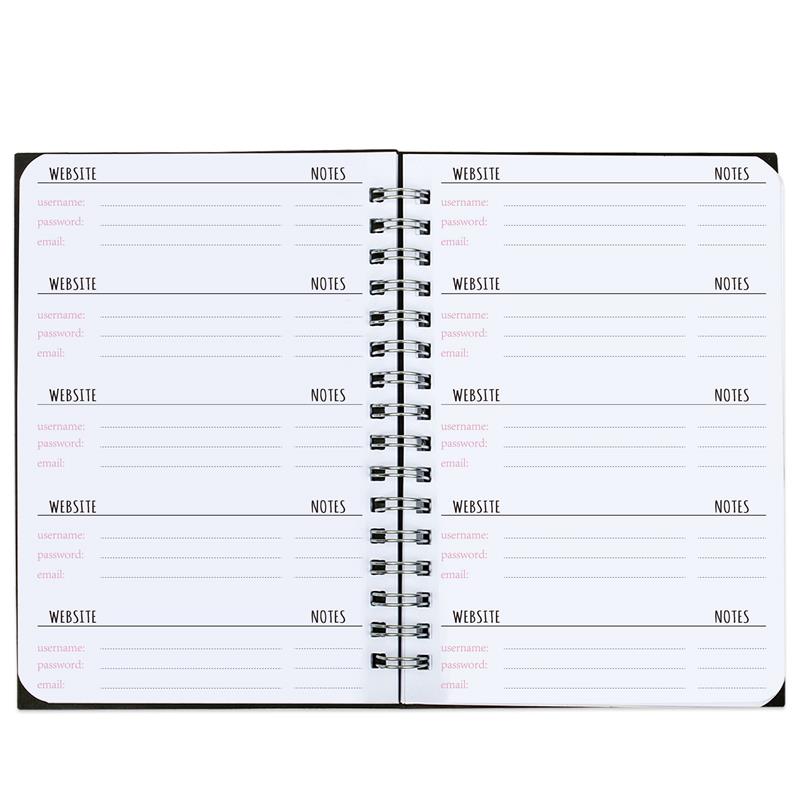 Daily Weekly Planner Calendar Schedule Appointment Book Journal Notebook Undated Spiral Agenda Notepad 52 Weeks Monthly Diary: password book