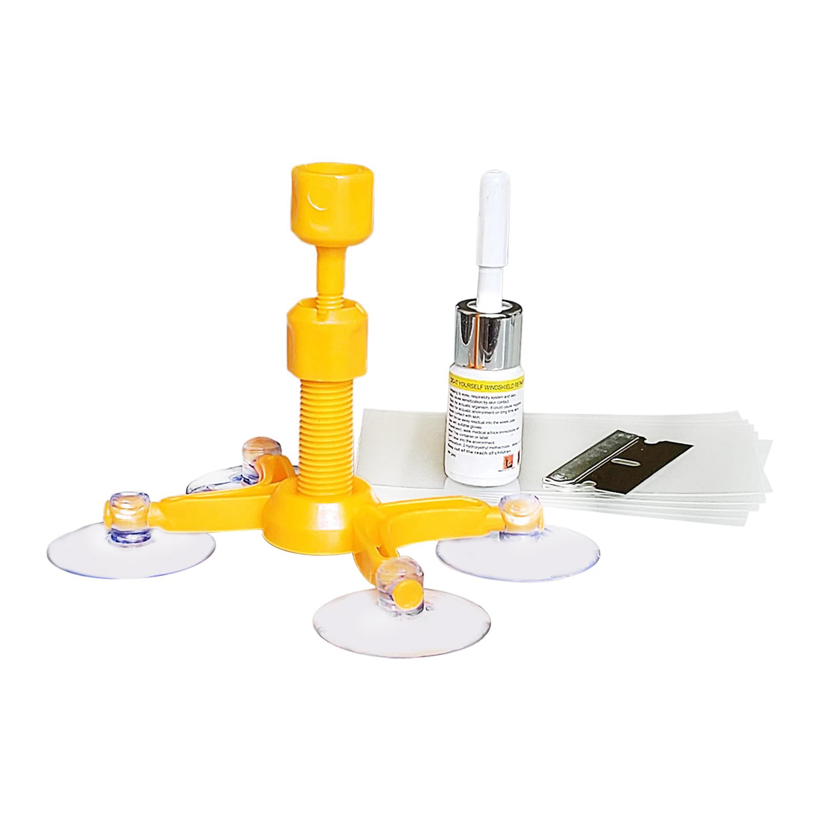 Car Windshield Repair , Easy to Operate Widely Use for Glass Rock Chip, Star, Half Moon Repair DIY