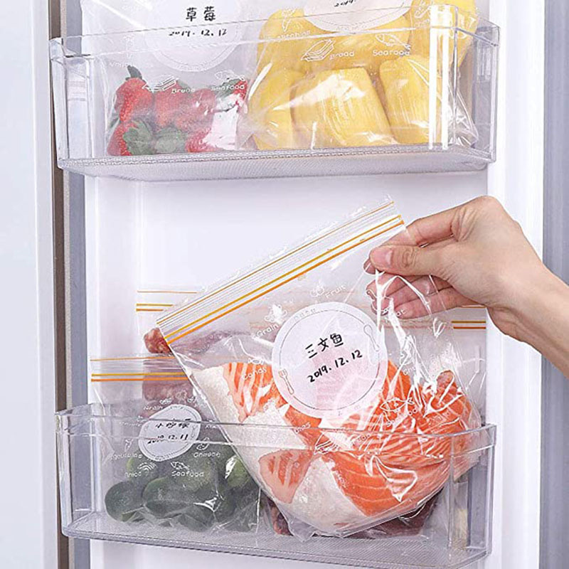 Reusable Fresh-Keeping Zipper Bag Food Plastic Bag Vegetable Fruit Storage Freezing Leakproof Sealed Bags Kitchen Accessories