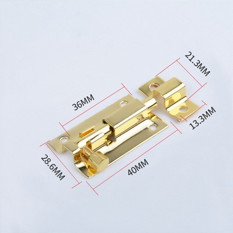 1.5/2/3/4 zoll Lange Edelstahl Tür Schrauben Latch Gate Sicherheits Schloss Tür Hardware 5 Farben Solide schiebe Bolzen Latch Hardware: 2inch--Gold