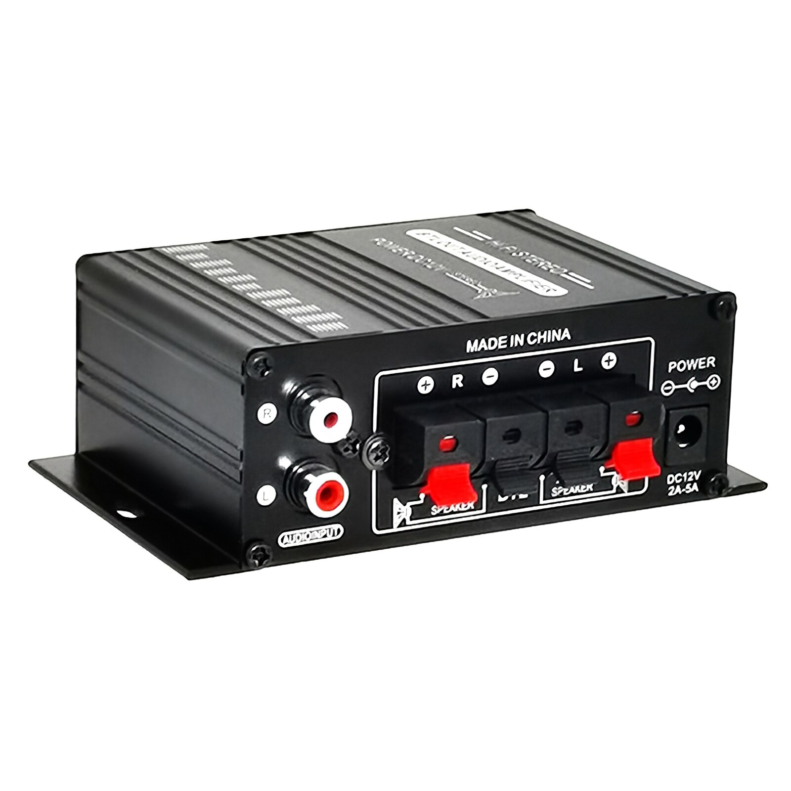 Stereo Power Amplifier AK270 Audio 2-Channel Stereo Power Amplifier Aluminum Alloy Hard Durable Practical Compact Blue Led