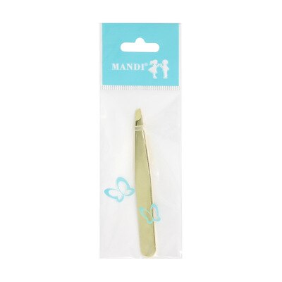 1 Pc Rvs Wenkbrauw Wimper Pincet Slant Tip Professionele Ontharing Eye Brow Verwijderen Clip Vrouw Facial Makeup Tools: gold