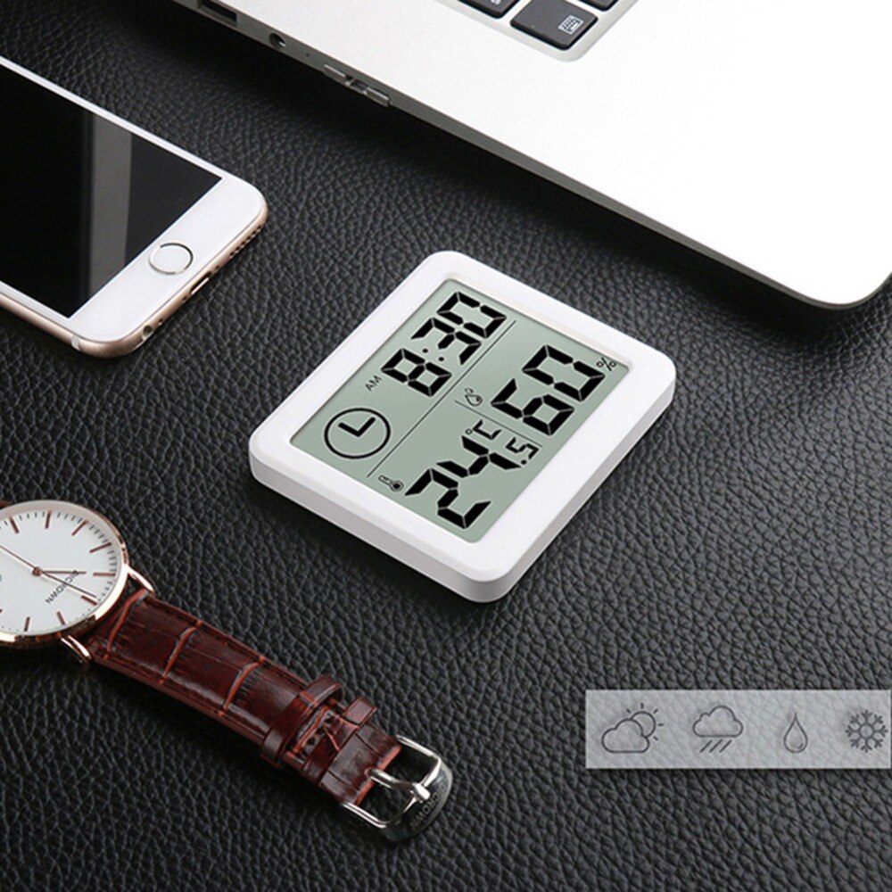 Multifunction Automatic Electronic Temperature and Humidity Monitor Clock 3.2inch Large LCD Screen