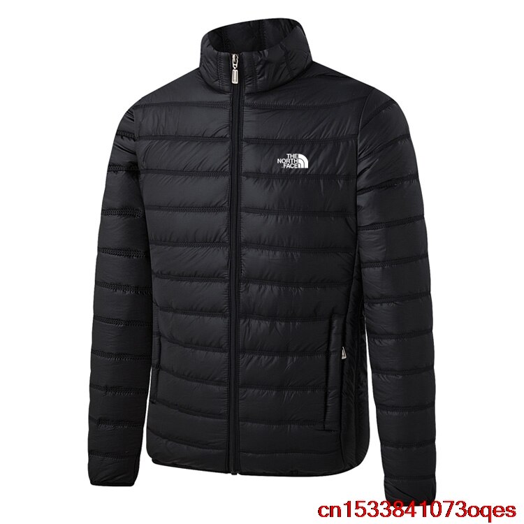 Brand the north face mænd dunjakke herre slank tyk varm ensfarvet hættekåber afslappede dunjakker mand 1 bm 9
