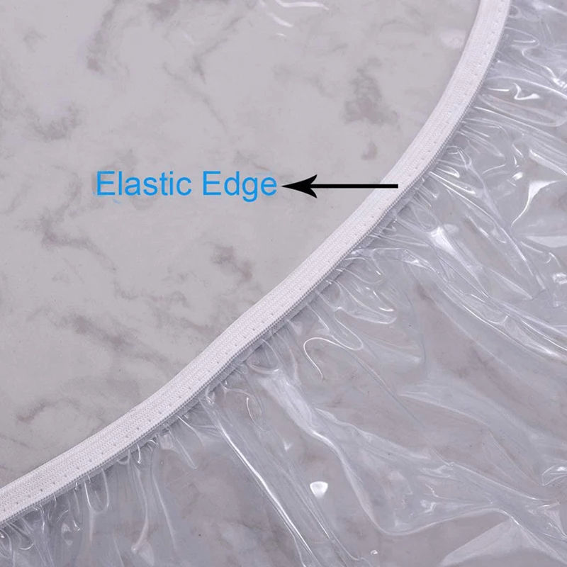 10 Stuks Gemonteerd Rond Tafelkleed Transparant Waterdicht Oliebestendig Tafelkleed Beschermdoek Eettafel Hoezen Thuis