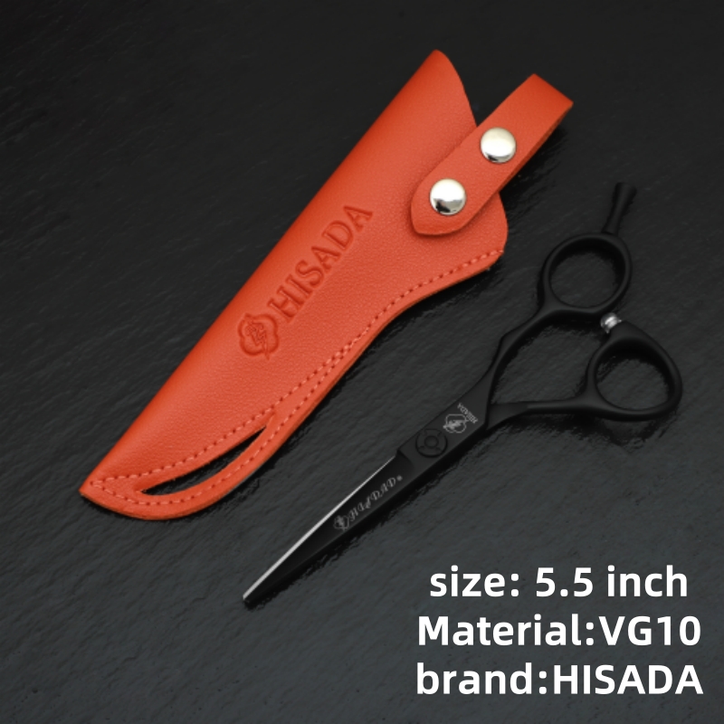 HISADA Accesorios de peluquero de alta gama Tijeras de peluquería profesionales, tijeras de revestimiento negro avanzado 6,0 7,0, acero cobalto VG10,: Verde militar