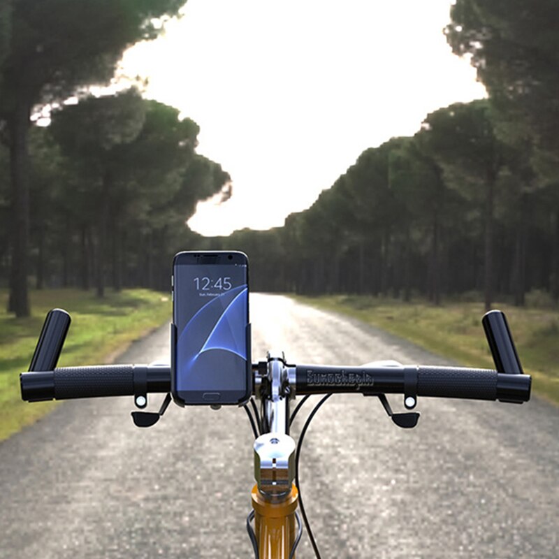Aluminium Motorcycle Fietsstuur Telefoon Gps Houder Fiets Telefoon Houder Voor 4-7 Inch Smartphone 20-30Mm Accessoires