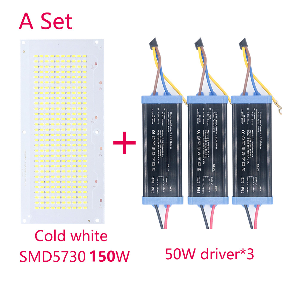 En uppsättning smd 5730- chip med led-drivrutin 200w 100w 50w 30w 20w led-lampa ljuspärlor  dc32-36v för panelljusspotlight: 150w