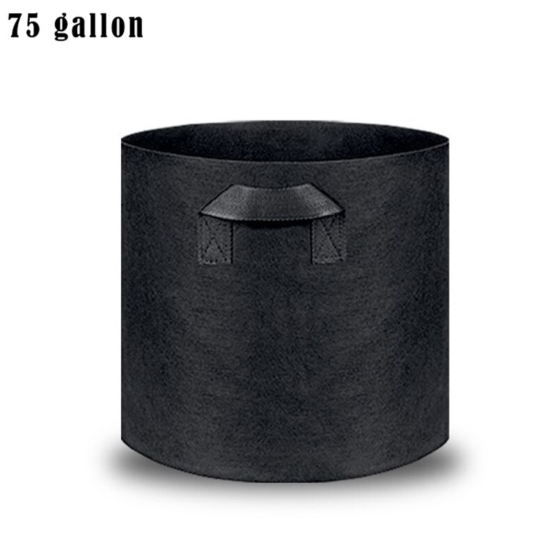 1-75 gallon stor plante frøplante vokseposer potte haveredskaber kartoffel jordbær stof vegetabilsk jardin frøplante voksende potter: 75 gallon sort