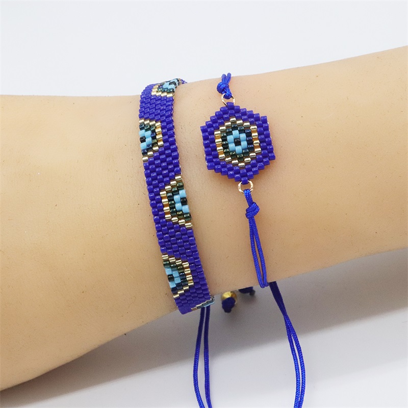 Bluestar Turkse Evil Eye Armband Set Mode Bohemen Eye Sieraden Miyuki Pulseras Mujer Moda Kwastje Armband Voor Vrouwen