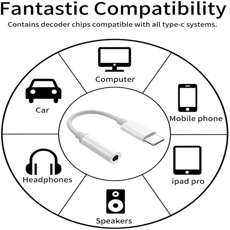 Joyker Type C 3.5 Jack Oortelefoon Kabel Usb C Naar 3.5Mm Aux Hoofdtelefoon Adapter Voor Huawei P30 P20 Pro leeco Le 2 Max C Usb Kabel