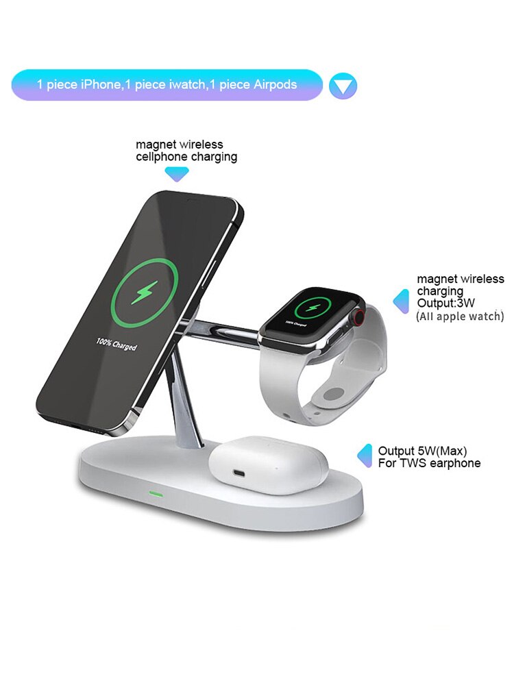 QI 15W Schnelle Ladestation 3in1 Magnetische Sichere Drahtlose Ladegerät Für iPhone 12 Profi Max 11 Ladegeräte für Apfel uhr Airpods Profi