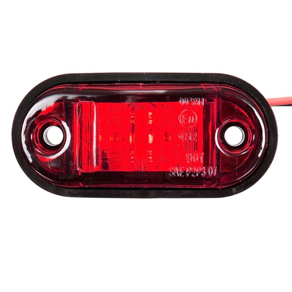 12V / 24V 2LED Rode Vrachtwagen Verlichting Side Verlichting Signal Lights Voor 12V / 24V Voertuigen voor Auto 'S, trailers, Truck Marker Lamp