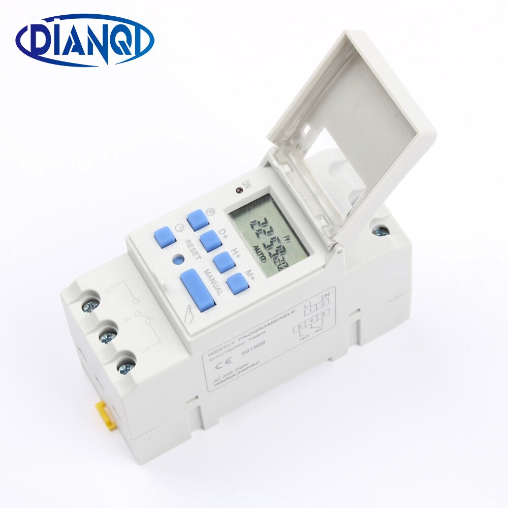 Elettronica Settimanale 7 Giorni Digitale Programmabile TIMER INTERRUTTORE del Relè di Controllo 220V 230V 6A 10A 16A Su Guida Din tp8a16 no lock