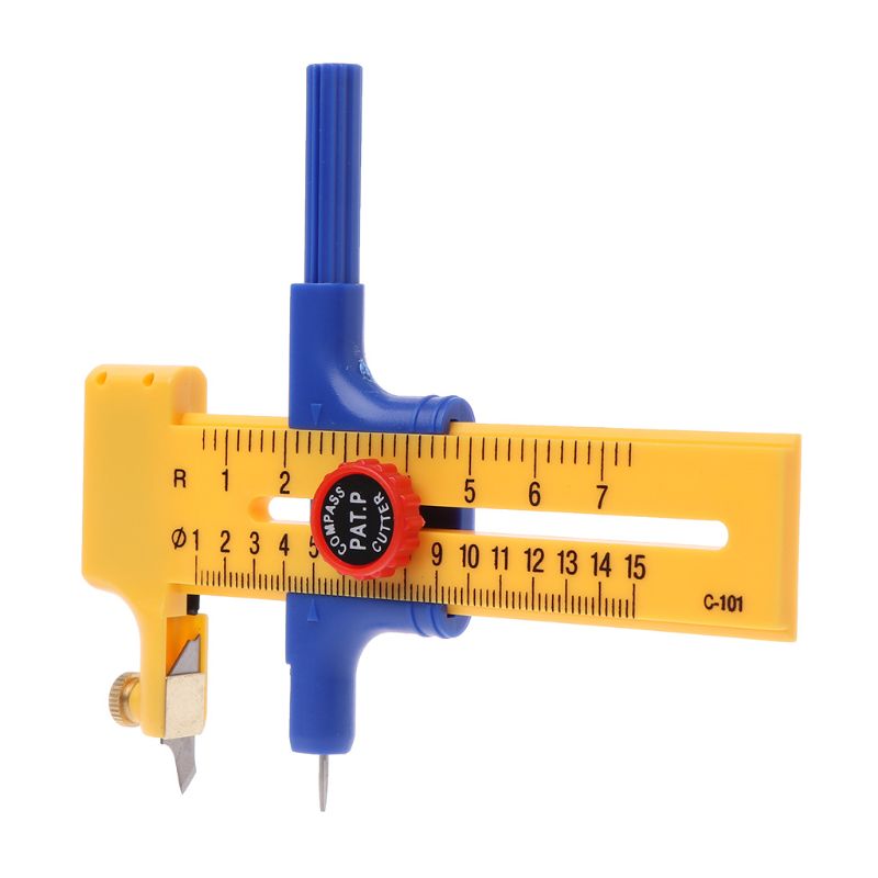 10-150mm kompas cirkelskærer justerbart rundt skæreværktøj til pap pap vinylgummilæder  f3mb