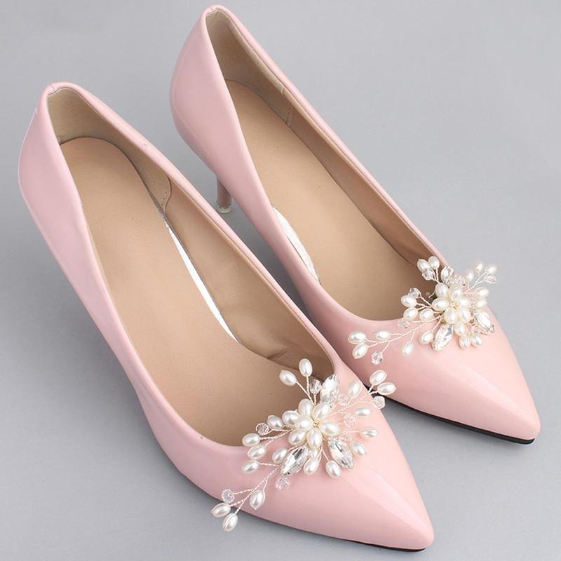 2pcs Luxury Rhinestone Shoes Clips Flowers Women Shoes Dress Hat Wedding Party Jewelry Accessories