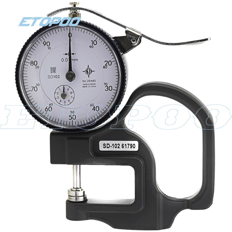 0-10x30mm Dial Thickness Gauge SHOCK PROOF thickness gauges leather thickness tester Dial Tester Micrometer