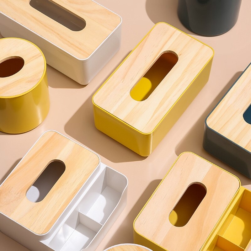 Tissue Box Roll Paper Storage Container Remote Control Storage Case