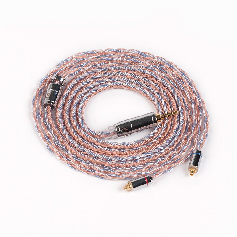 KBEAR 16 Core Upgraded Silver Plated Copper Cable 2.5/3.5/4.4MM With MMCX/2pin/QDC TFZ For KZ ZS10 ZSN Pro ZSX BLON BL-03 V90: MMCX2.5