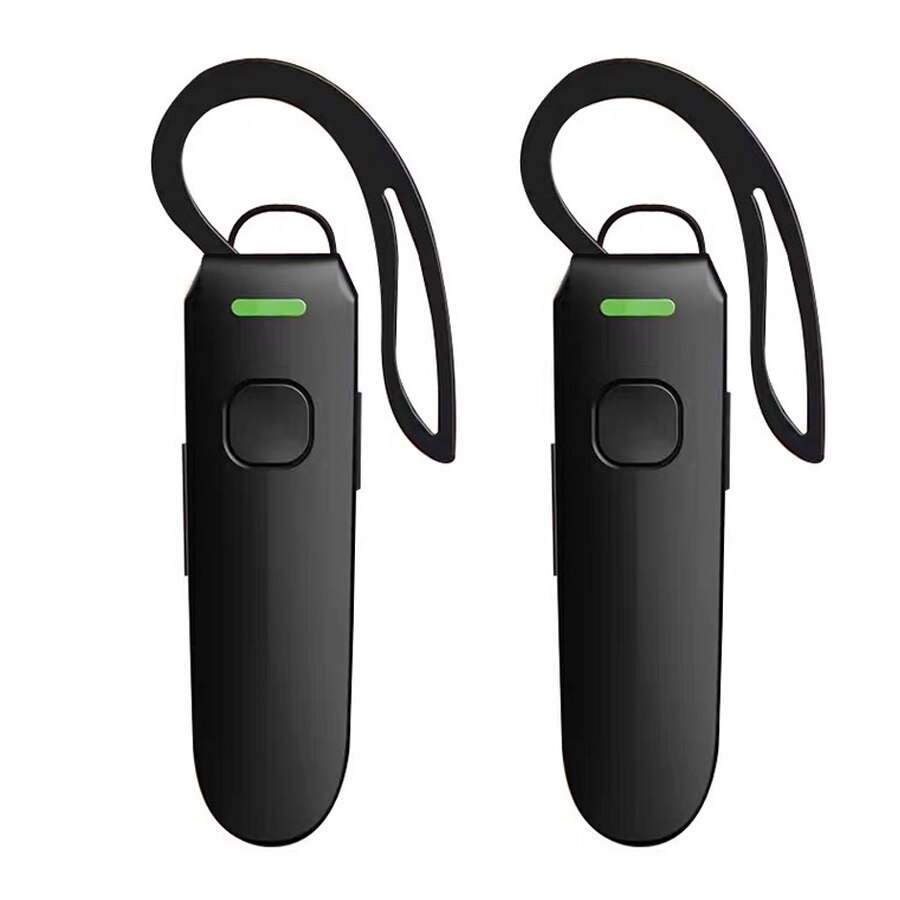 Wireless Earhook Mini Walkie Talkie Intercome Bluetooth Restaurant Hotel PMR Ear Hook Bluetooth-compatible Headset Two Way Radio: 2pcs black