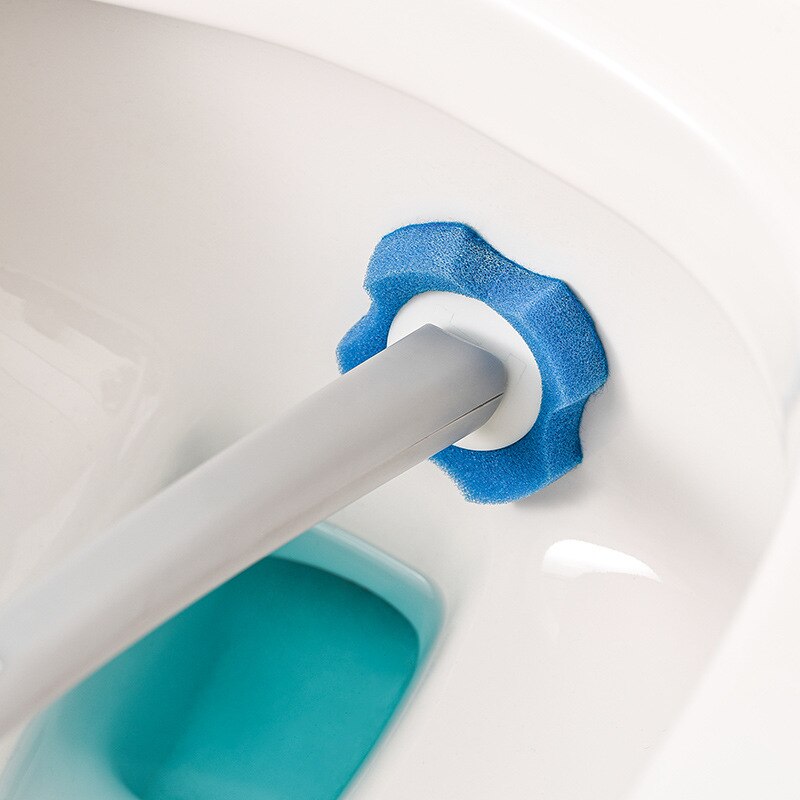 Escobilla limpieza inodoro desechable para baño, mango largo sin ángulo muerto, cepillo de limpieza del hogar, artefacto de limpieza desechable