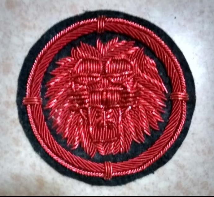 Løvehoved broderede lapper indien silketråd håndlavet broderet badge stof patch tøj dekoration