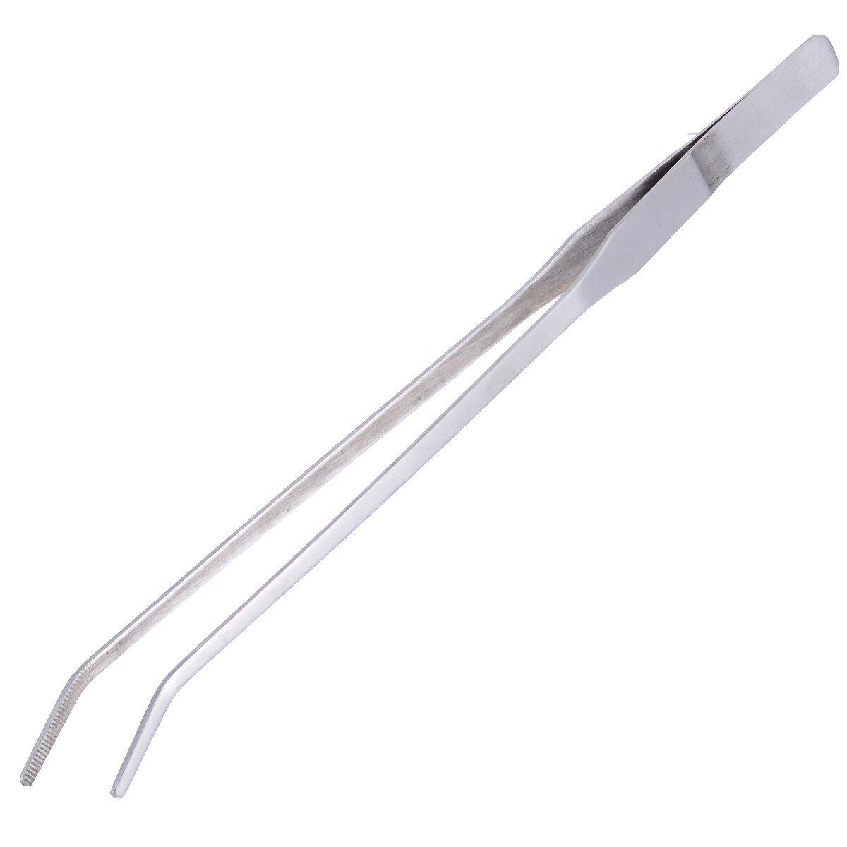 1Pcs 27Cm Lengte Rvs Pincet Aquarium Levende Plant Curve Straight Tweezer Aquarium Garnalen Reef Cleaning Tools: Elbow